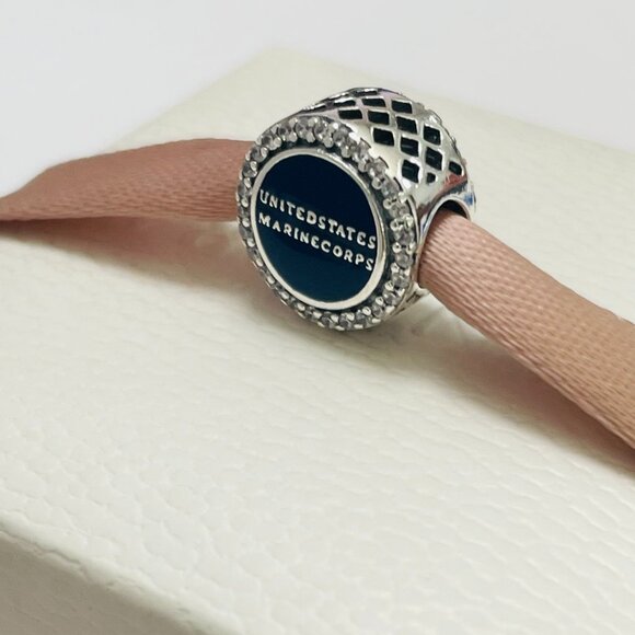 Pandora USMC Marine Corps Exclusive Pandora Dangle Bead Charm - Picture 2 of 4
